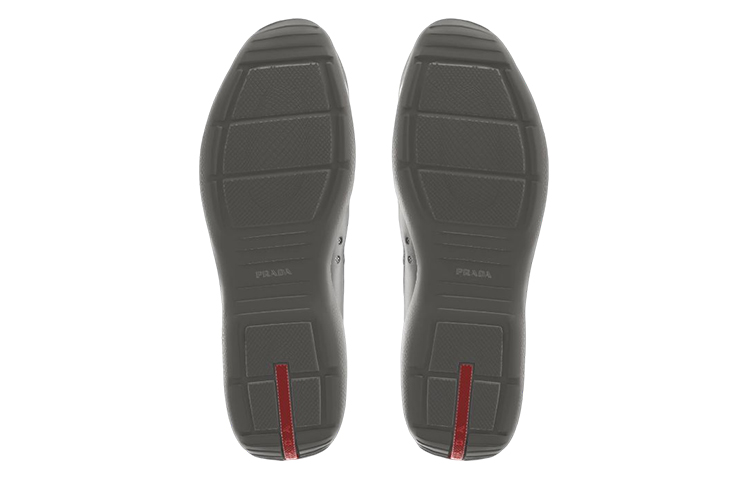 Prada Leather Velcro Low-Top Sneakers 'Grey' 圖 5