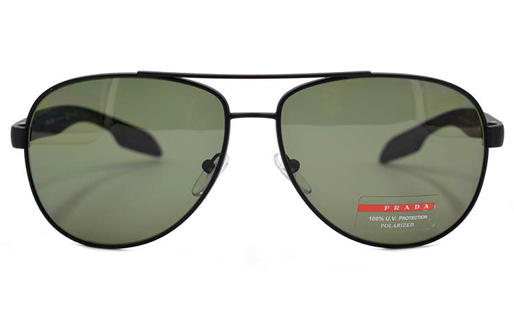 PRADA Lifestyle Polarized Aviator Sunglasses for Men - Black SPS53P-DG0-5X1 圖 3