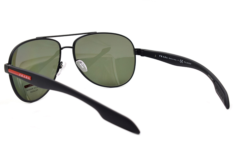 PRADA Lifestyle Polarized Aviator Sunglasses for Men - Black SPS53P-DG0-5X1 圖 4