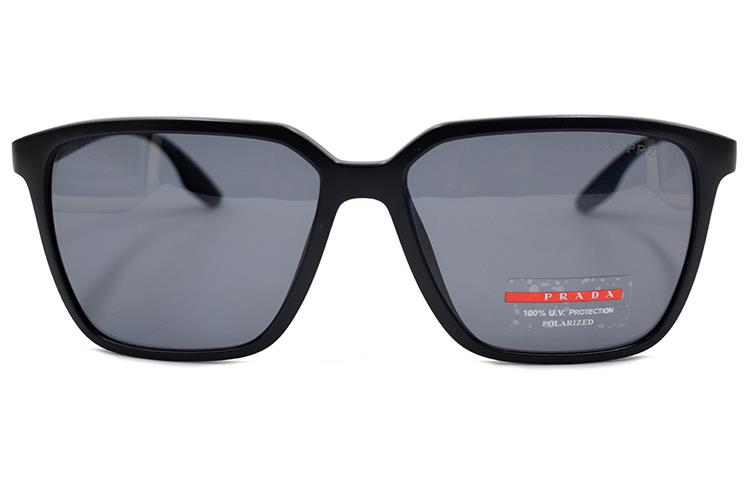 PRADA Lifestyle Polarized Square Sunglasses Matte Black for Men. 0PS06VSF1BO5Z158 圖 2