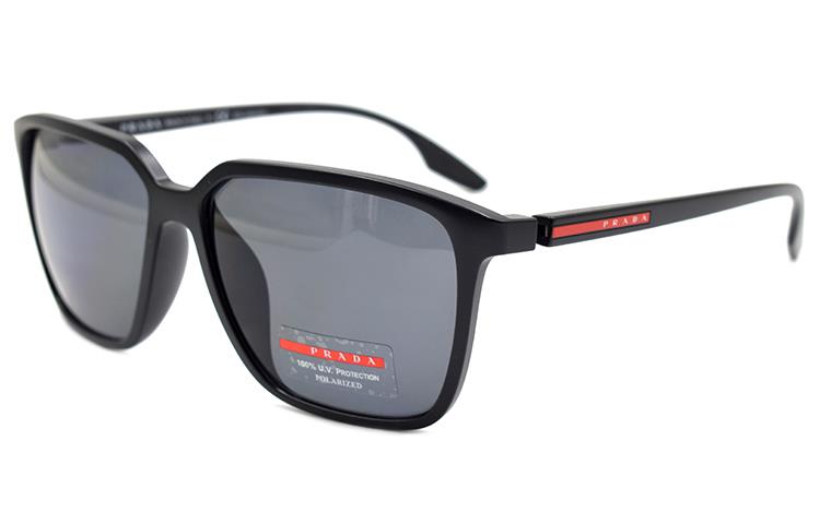 PRADA Lifestyle Polarized Square Sunglasses Matte Black for Men. 0PS06VSF1BO5Z158 圖 3