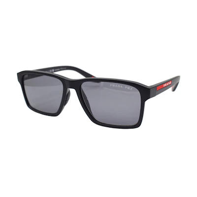 PRADA LIFESTYLE Rectangular Polarized Sunglasses Men’s Road Trip Edition. SPS05Y-F DG0-02G