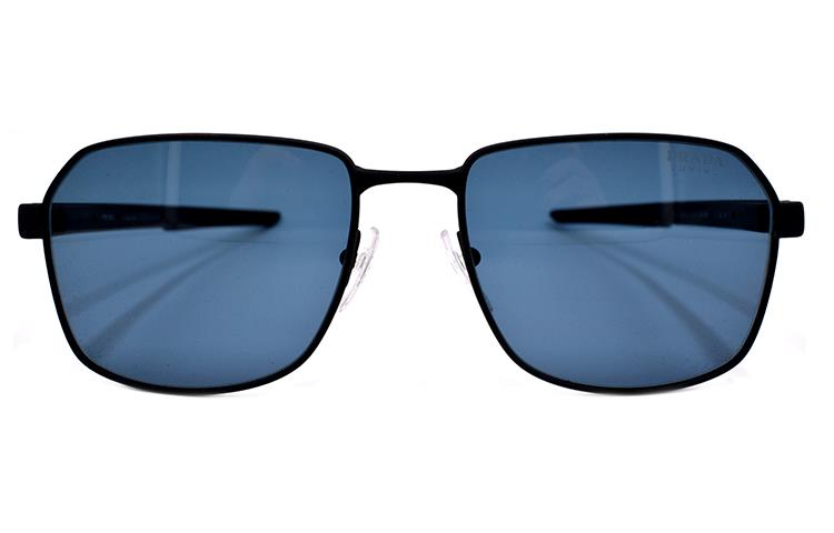 PRADA Lifestyle Series  Matte Black Square Alloy Sunglasses Road Trip Edition SPS54W DG0 09R