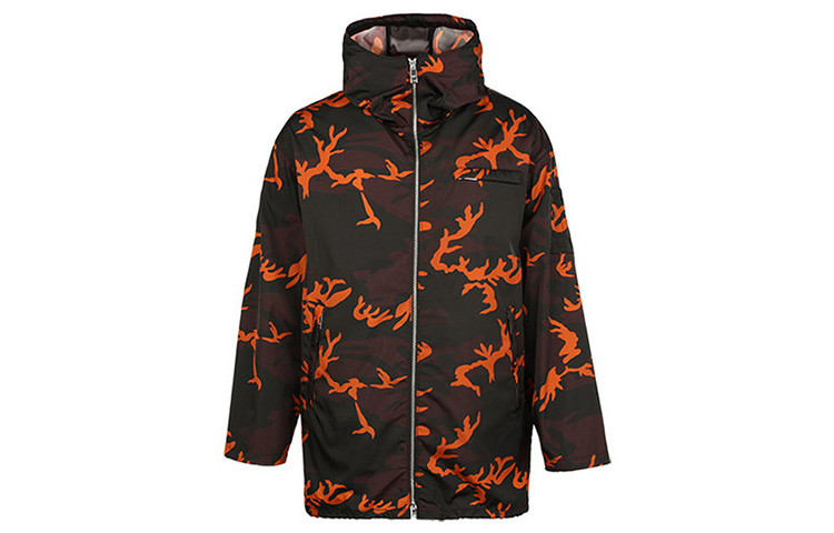 Prada Lightweight Printed Hooded Jacket in Dark Purple SGN847-1V00-F0002