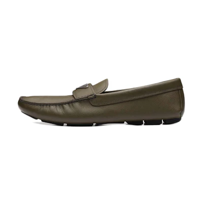 Prada Loafer 'Military Green Enamel Triangle'