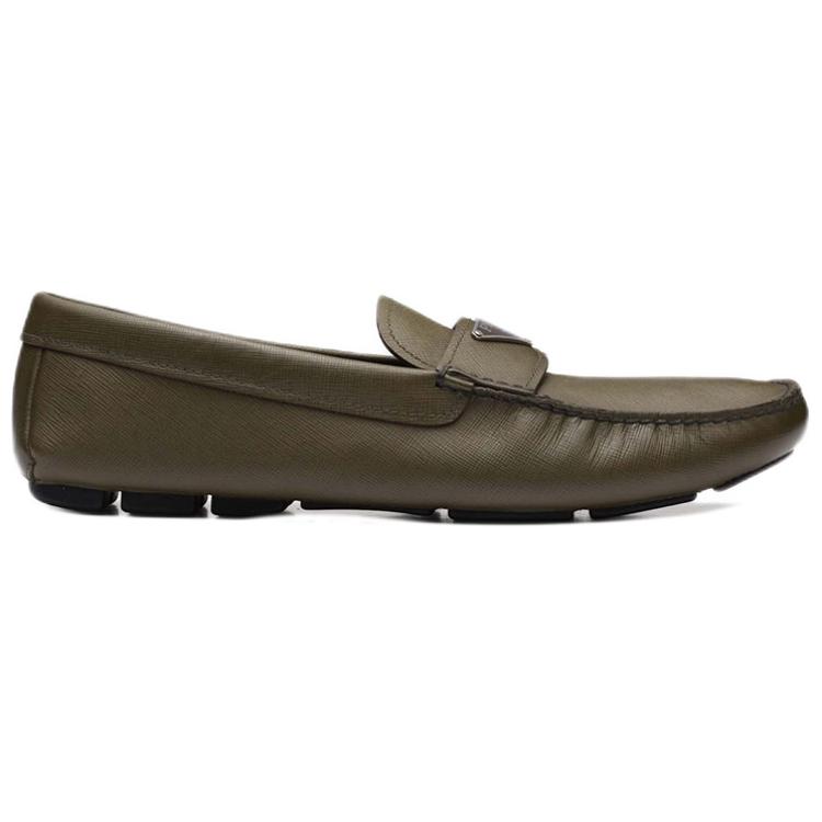 Prada Loafer 'Military Green Enamel Triangle' 圖 2