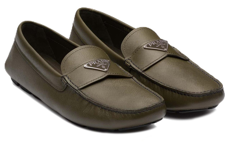 Prada Loafer 'Military Green Enamel Triangle' 圖 3