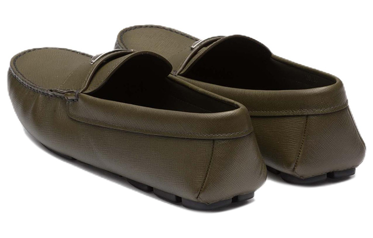 Prada Loafer 'Military Green Enamel Triangle' 圖 5