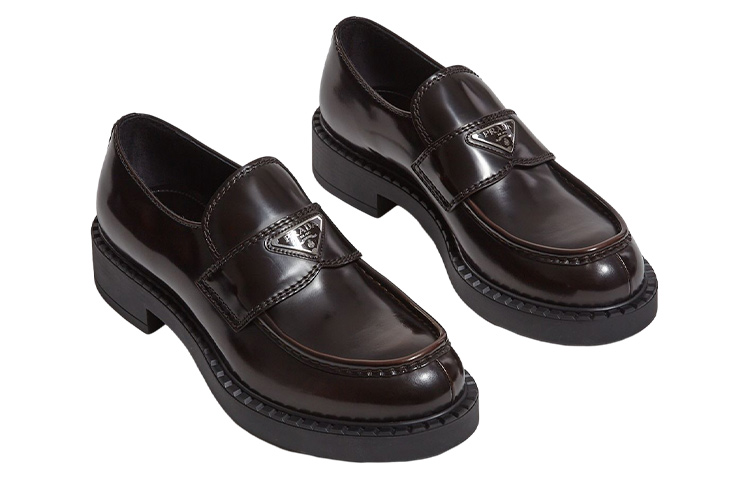 Lookbook Prada Loafers 'Kulit Coklat Berkilat' 2DE127_055_F0NDI