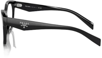 Shop PRADA Logo Black Acetate Irregular Optical Eyeglass Frame for Men PRA05V16K1O1