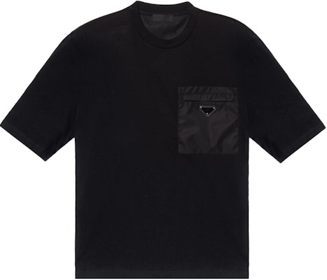 PRADA Logo Crewneck Short Sleeve T-Shirt - Black UJN661-1WQ5-F0002-S-202 Buy PRADA Logo Crewneck Short Sleeve T-Shirt - Black UJN661-1WQ5-F0002-S-202