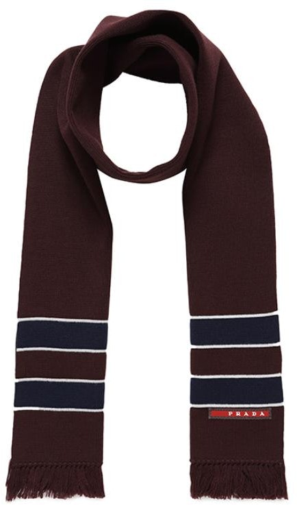 prada-logo-detail-woolen-scarf-unisex-couple-style-brown-sms-191-kus-f0043