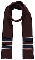 PRADA Logo Detail Woolen Scarf Unisex Couple Style Brown. SMS191 KUS F0043 PRADA Logo Detail Woolen Scarf Unisex Couple Style Brown. SMS191 KUS F0043