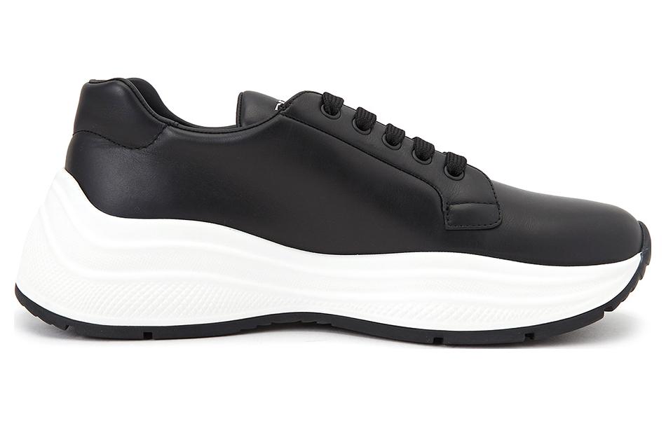 Prada Logo Embossed Chunky Sole Sneaker 'Black White' 圖 2