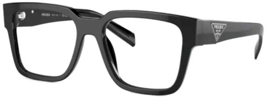 PRADA Logo Engraved Acetate Irregular Optical Glasses Unisex Black. 0PR08ZV1AB1O1 Order PRADA Logo Engraved Acetate Irregular Optical Glasses Unisex Black. 0PR08ZV1AB1O1