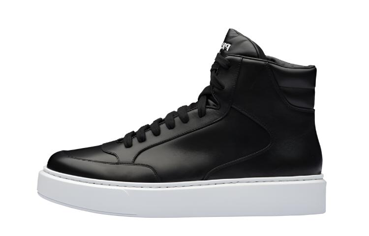 Prada Logo Macro Leather High 'Black' 4T3454-3A6F-F0967