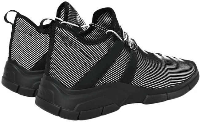 普拉達標誌圖案襪子 '黑白' 4E3492-3L5H-F0967 Shop 普拉達標誌圖案襪子 '黑白' 4E3492-3L5H-F0967