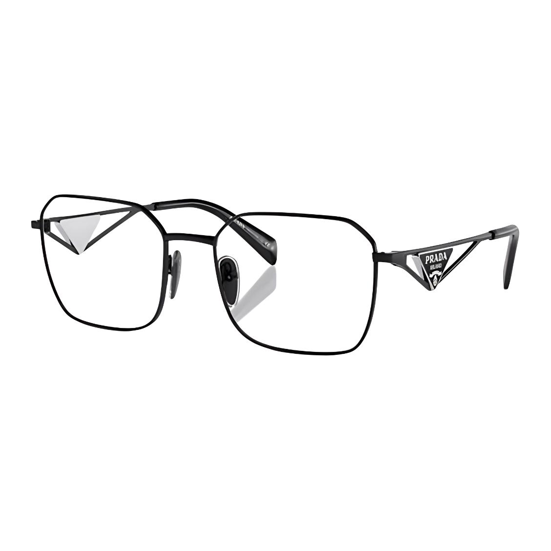 PRADA Logo Optical Eyeglasses Frame for Men Black Adjustable Prescription PRA51V1AB1O1