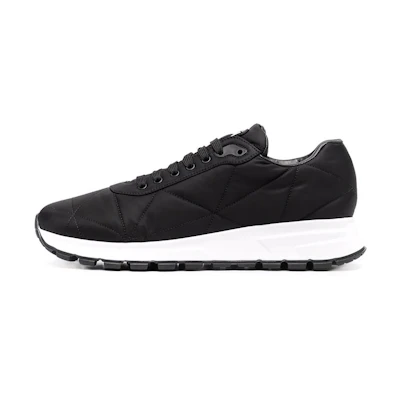 Prada Logo Plaque Sneakers 'Black'