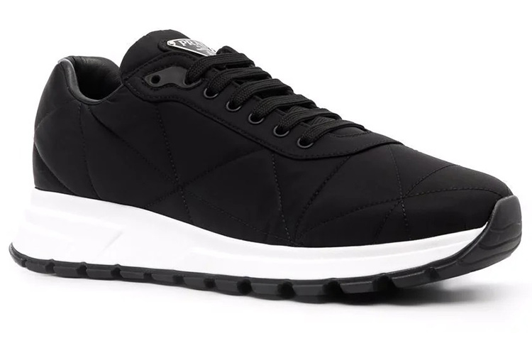 Order 普拉达标牌黑色运动鞋 2EE367_3LGO_F0002_F_G000