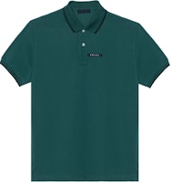 PRADA Logo Polo Shirt in Dark Green. SJN256322F0AGL07-ABETE PRADA Logo Polo Shirt in Dark Green. SJN256322F0AGL07-ABETE