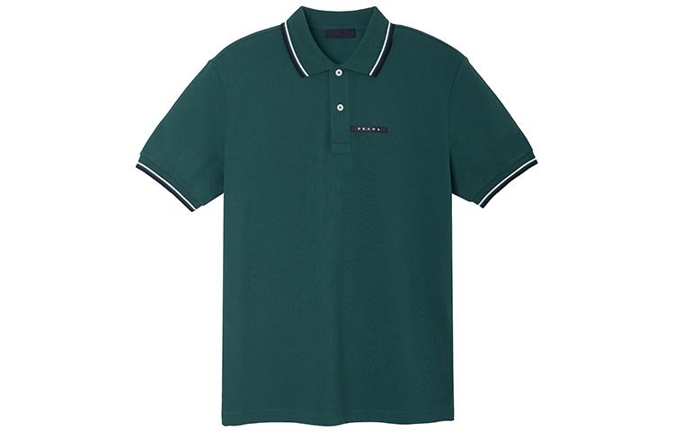 Order 普拉达深绿色标志性徽标 Polo 衫 SJN256322F0AGL07-ABETE