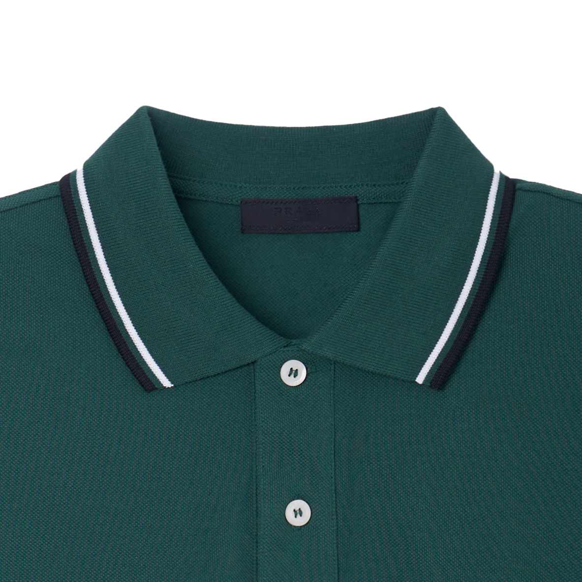 Details for 普拉达深绿色标志性徽标 Polo 衫 SJN256322F0AGL07-ABETE