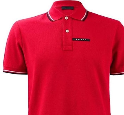 普拉达徽标印花酒红色短袖POLO衫 SJN256-322-F01JQ-BORDEAUX Lookbook 普拉达徽标印花酒红色短袖POLO衫 SJN256-322-F01JQ-BORDEAUX