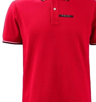 普拉达徽标印花酒红色短袖POLO衫 SJN256-322-F01JQ-BORDEAUX Shop 普拉达徽标印花酒红色短袖POLO衫 SJN256-322-F01JQ-BORDEAUX