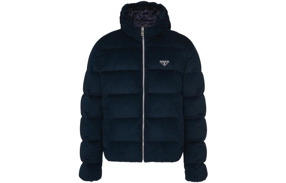 Order PRADA Logo Puffer Down Jacket Peacock Green  Long Sleeve Coat. SGC072-1RL7-F0SVF-S-221