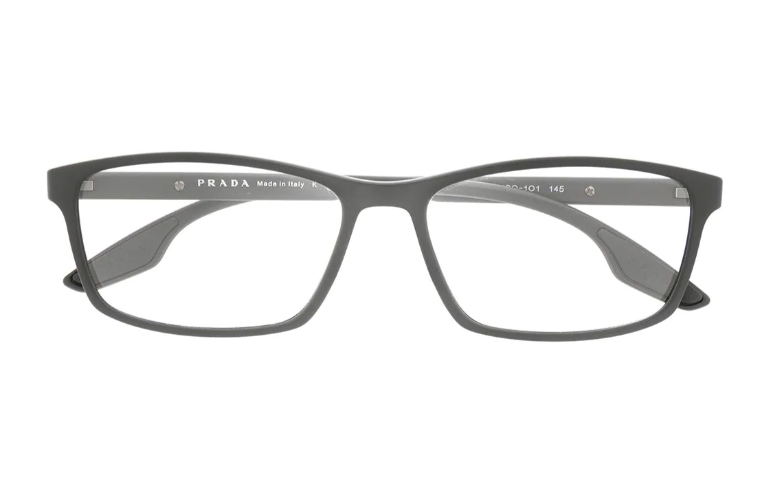 Lookbook PRADA 男士黑色長方形光學眼鏡 - 時尚設計 PS04MV1BO1O1