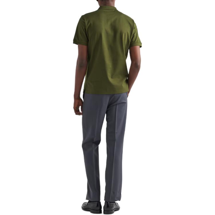 Shop Polo Prada Slim Fit Manga Corta Hombre Verde Militar. UJN444-XGS-F0161-S-WEO