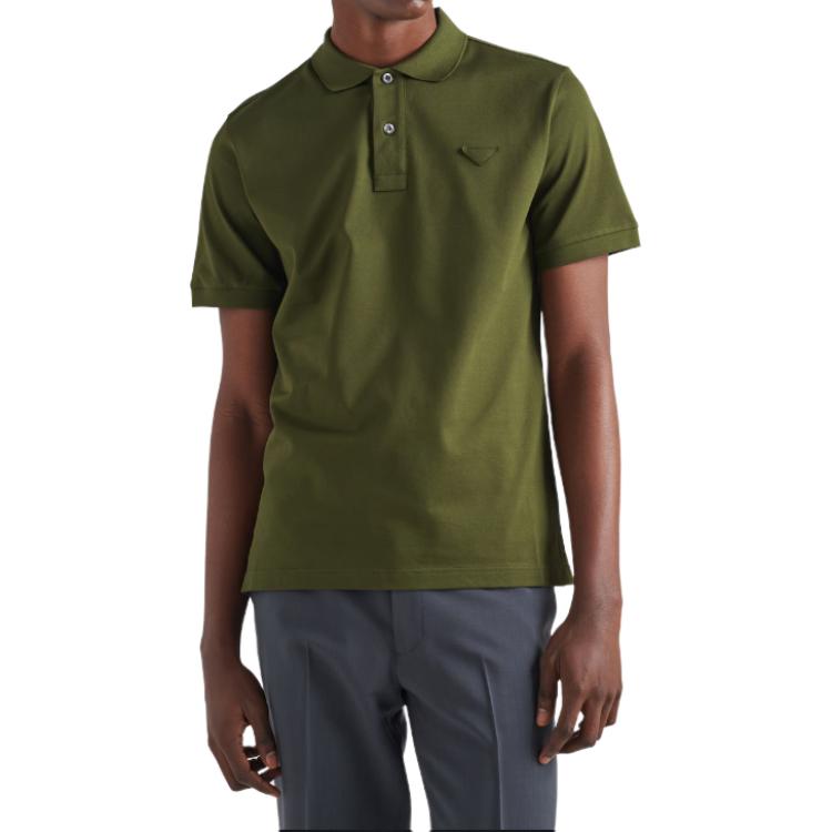 Purchase Polo Prada Slim Fit Manga Corta Hombre Verde Militar. UJN444-XGS-F0161-S-WEO