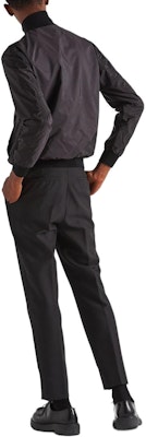 PRADA Logo Stand Collar Reversible Long Sleeve Jacket for Men - Black. UMC096-1UPF-F0002-S-192 Shop PRADA Logo Stand Collar Reversible Long Sleeve Jacket for Men - Black. UMC096-1UPF-F0002-S-192