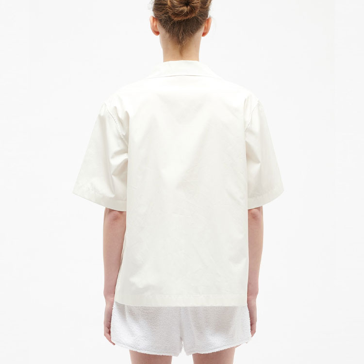 Shop プラダ ルーズフィット プリント 半袖 サンスクリーンシャツ - ホワイト P433BY10N0-F0009