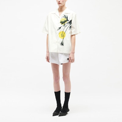PRADA Loose-Fit Print Short-Sleeve Sunscreen Shirt - White P433BY10N0-F0009 Purchase PRADA Loose-Fit Print Short-Sleeve Sunscreen Shirt - White P433BY10N0-F0009