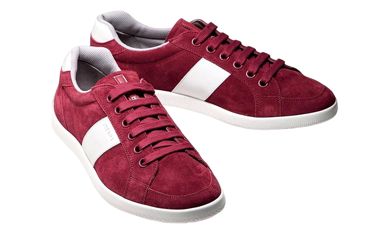 Prada Low-Top Suede Sneakers 'Fashion Red' 圖 3