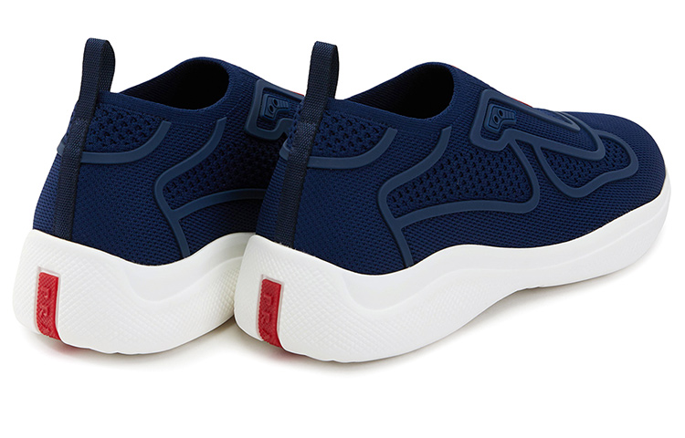 Prada Low Top Slip-On Sneakers 'Blue White' 圖 4
