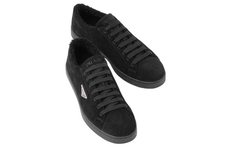 Prada Low Top Sneaker 'Black Suede Logo' 圖 4