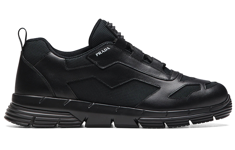Prada Low-Top Sneaker 'Leather Fabric Black' 圖 2