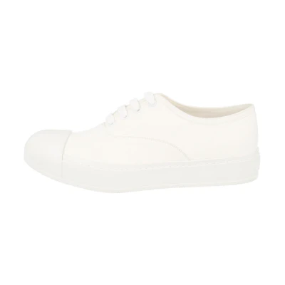 Prada Low Top Sneaker 'White Woven Round-Toe CMFT'