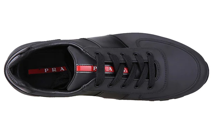 Prada Low Top Sneakers 'Dark Grey Leather Panel' 圖 4