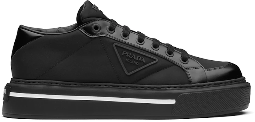 PRADA Macro Re-Nylon 尼龍皮革 運動 時尚板鞋 男款 黑色 Order PRADA Macro Re-Nylon 尼龍皮革 運動 時尚板鞋 男款 黑色
