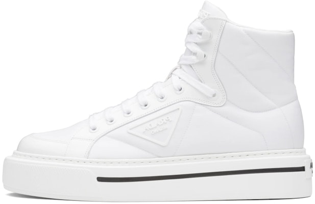 Prada Macro Re-Nylon Leather High-Top 'White Fashion' 2TG183_3LF5_F0009 Buy Prada Macro Re-Nylon Leather High-Top 'White Fashion' 2TG183_3LF5_F0009