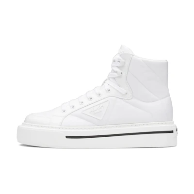 Prada Macro Re-Nylon Leather High-Top 'White Fashion'