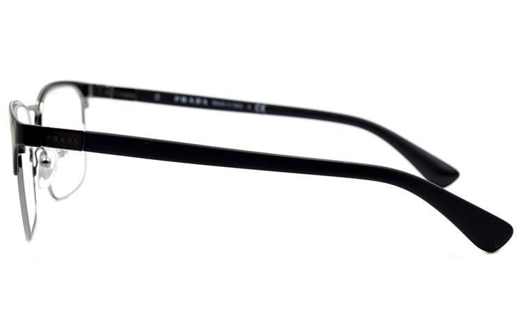 PRADA Matte Black/Silver Square Optical Glasses for Men (Prescription Ready). 0PR54TV1BO1O155 圖 5