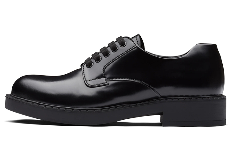 Prada Matte Leather Lace-Up Shoes 'Black' 2EE345_P39_F0002