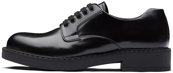 Kasut Prada Kulit Matte Bertali 'Hitam' 2EE345_P39_F0002 Buy Kasut Prada Kulit Matte Bertali 'Hitam' 2EE345_P39_F0002