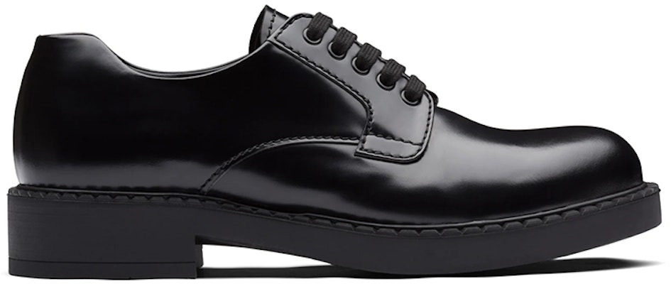Prada Matte Leather Lace-Up Shoes 'Black' 2EE345_P39_F0002 Order Prada Matte Leather Lace-Up Shoes 'Black' 2EE345_P39_F0002