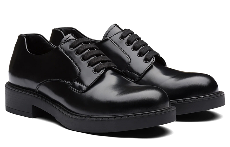 Lookbook PRADA 普拉達 磨砂皮系帶鞋 黑色